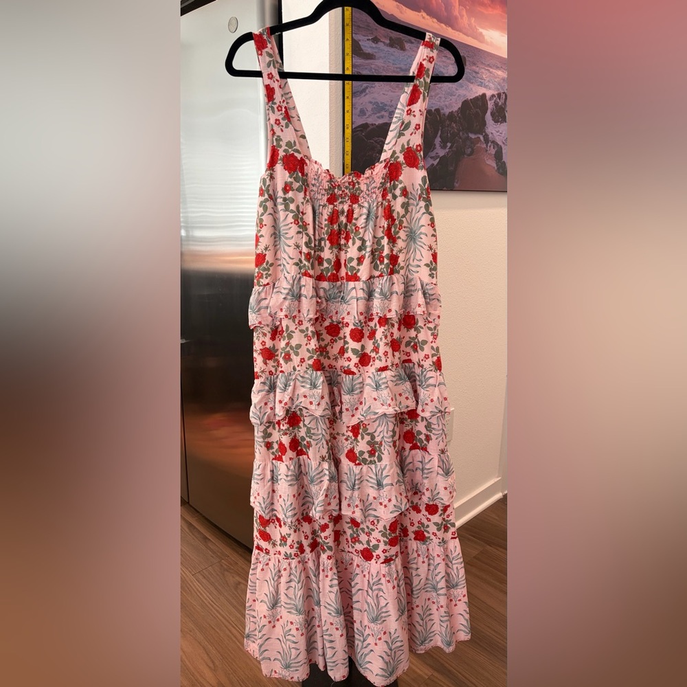 By Anthropologie / Sleeveless Square Neck Tiered Maxi Dress - Picture 4 of 5